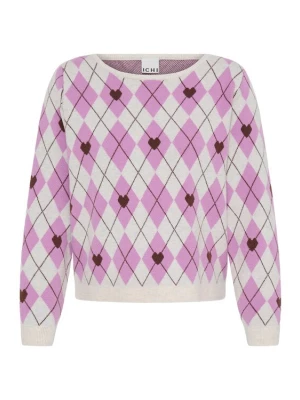 Foto van product ICHI Trui 'IHBrielle' bruin / pink / wolwit