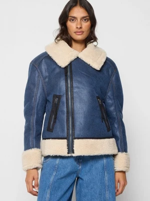 Foto van product Imitatieleren jas MUNTHE blauw