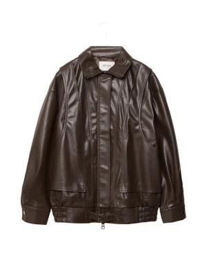 Foto van product Imitatieleren jas Stradivarius donkerbruin