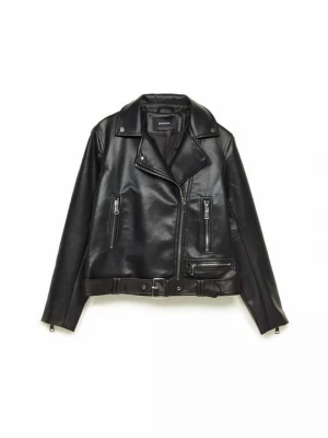 Foto van product Imitatieleren jas Stradivarius zwart