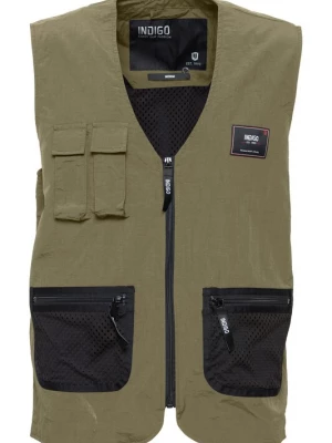 Foto van product INDICODE JEANS Bodywarmer 'Piet' olijfgroen / zwart