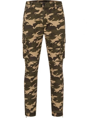 Foto van product INDICODE JEANS Cargobroek 'Alex' beige / groen / donkergroen
