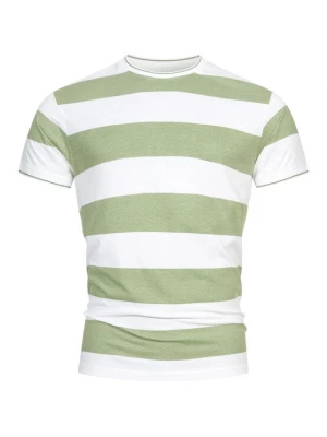 Foto van product INDICODE JEANS Shirt ' Ariba ' lichtgroen / natuurwit