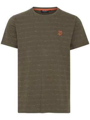 Foto van product INDICODE JEANS Shirt 'Gabrix' olijfgroen / oranje / wit