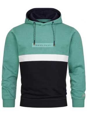 Foto van product INDICODE JEANS Sweatshirt 'Magnus' cyaan blauw / zwart / wit