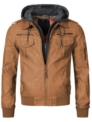 Foto van product INDICODE JEANS Tussenjas 'Aaron' bruin / donkergrijs