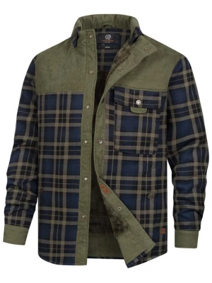 Foto van product INDICODE JEANS Tussenjas 'Holz' donkerblauw / donkergroen