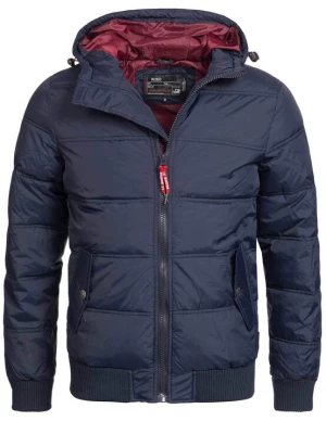 Foto van product INDICODE JEANS Winterjas 'Adrian ZA' navy / donkerrood