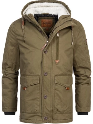 Foto van product INDICODE JEANS Winterjas ' Crossing ' bruin / olijfgroen