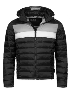 Foto van product INDICODE JEANS Winterjas 'Hampshire' grijs / zwart / wit