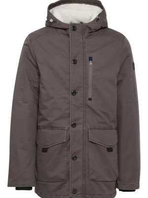 Foto van product INDICODE JEANS Winterjas 'Hempe' donkergrijs / wit