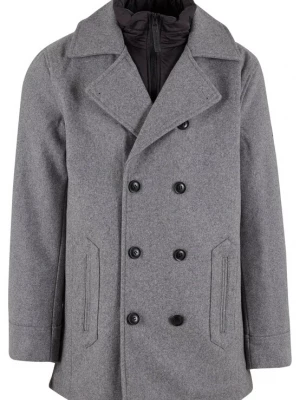 Foto van product INDICODE JEANS Winterjas 'Lunillo' grijs gemêleerd / zwart