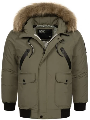 Foto van product INDICODE JEANS Winterjas ' Zakai ' bruin / groen / zwart