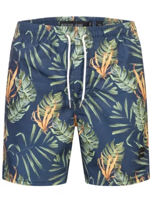 Foto van product INDICODE JEANS Zwemshorts 'Tonino' indigo / donkergeel / groen