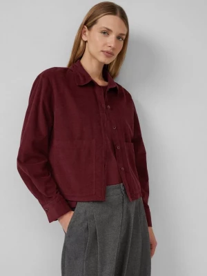 Foto van product Ingekorte blouse van fijn ribfluweel met opgezette zakken s.Oliver rood