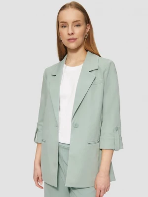Foto van product Interlock blazer met omgeslagen mouwen QS groen
