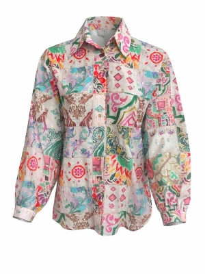Foto van product Introvertie VIENNA Blouse 'June Silk Cotton Lurex Blouse' gemengde kleuren