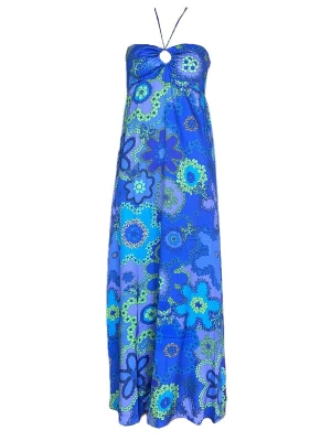 Foto van product Introvertie VIENNA Zomerjurk 'Forgot About You Halter Maxi Dress' azuur