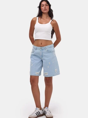 Foto van product IT'S BASIC Jeans 'BAGGY MINI DENIM SHORT' lichtblauw