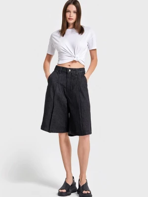 Foto van product IT'S BASIC Jeans 'Bermuda Denim Short' black denim