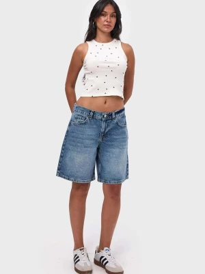 Foto van product IT'S BASIC Jeans 'ELASTICATED BAGGY DENIM SHORT' azuur