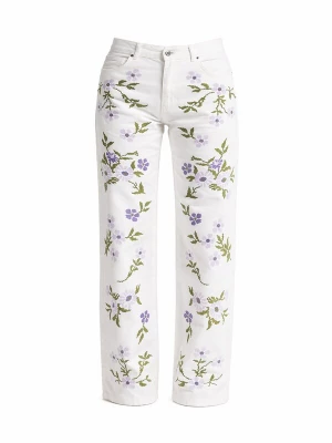 Foto van product IT'S BASIC Jeans 'LOOSE HIGH RISE JEANS (Lenght 30)' white denim