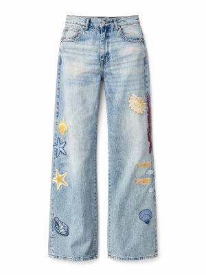 Foto van product IT'S BASIC Jeans 'PALAZZO MID RISE JEANS (Lenght 32)' aqua