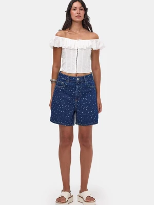 Foto van product IT'S BASIC Jeans 'POLKA MINI DENIM SHORT' indigo