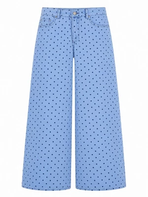 Foto van product IT'S BASIC Jeans 'POLKA PALAZZO LOW RISE JEANS' aqua