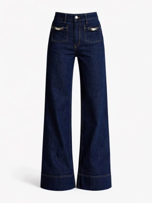 Foto van product IT'S BASIC Jeans 'WIDE MID RISE JEANS (Lenght 28)' indigo