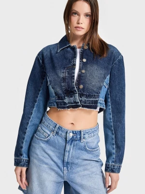 Foto van product IT'S BASIC Tussenjas 'Cropped Denim Jacket' nachtblauw
