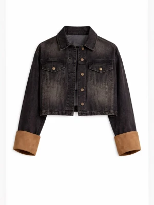 Foto van product IT'S BASIC Tussenjas 'Straight Denim Jacket' chocoladebruin