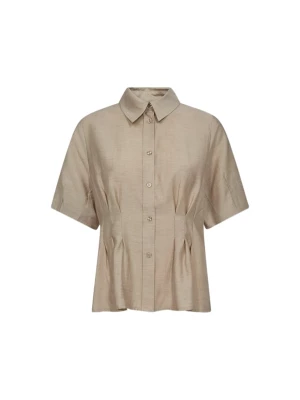 Foto van product Ivy Copenhagen Shirt ' PD-Viola Peplum ' beige gemêleerd