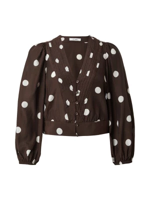 Foto van product IVY OAK Blouse 'ENRICA LANE' chocoladebruin / wit IVY & OAK