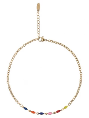 Foto van product IZIA Armband blauw / goud / oranje / rosé