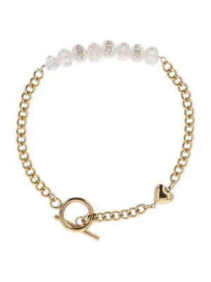 Foto van product IZIA Armband goud / parelwit