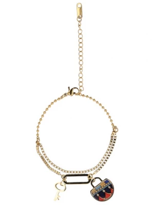 Foto van product IZIA Armband goud / rood / zwart