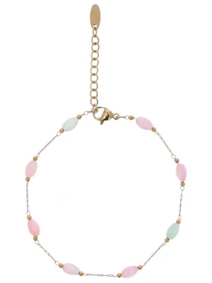 Foto van product IZIA Armband lichtblauw / goud / rosa