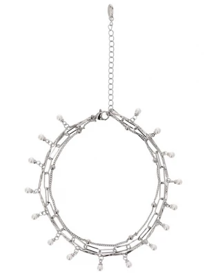 Foto van product IZIA Armband zilver / parelwit