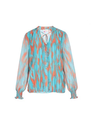 Foto van product IZIA Blouse blauw / oranje