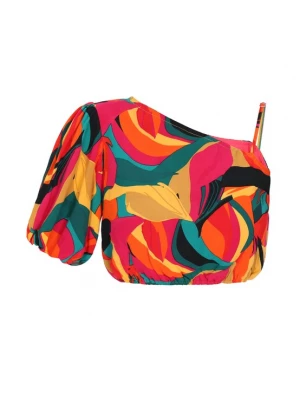 Foto van product IZIA Blouse geel / petrol / oranje / rood