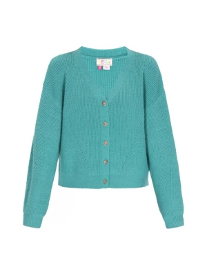 Foto van product IZIA Gebreid vest 'Boho' turquoise