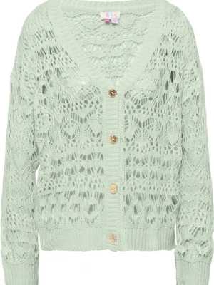 Foto van product IZIA Gebreid vest mintgroen