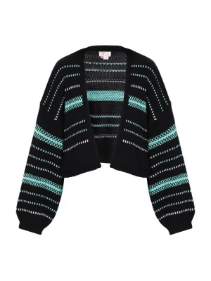 Foto van product IZIA Gebreid vest turquoise / zwart / wit