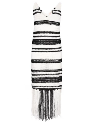 Foto van product IZIA Gebreide jurk 'Fashion Look' zwart / wit