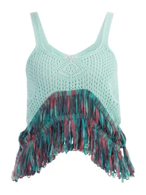 Foto van product IZIA Gebreide top turquoise / pastelblauw / bessen / pastelrood
