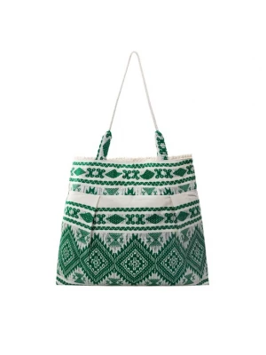 Foto van product IZIA Handtas groen / natuurwit