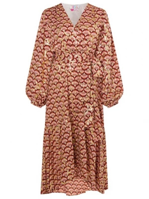 Foto van product IZIA Jurk bruin / goud / rood / wit
