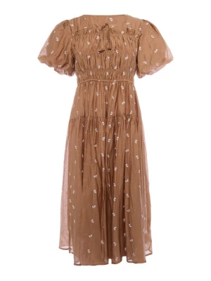 Foto van product IZIA Jurk bruin / wit