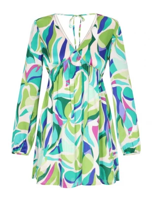Foto van product IZIA Jurk 'Fashion Look' beige / aqua / groen / eosine